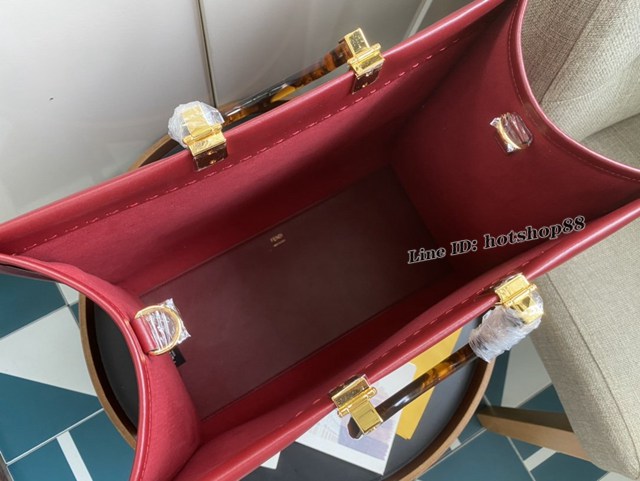 FENDI專櫃精品手提托特包 芬迪Fendi大號白色皮革陽光購物手提袋 fdzg2704